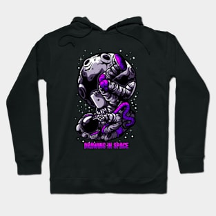 Astronaut drawing in space Hoodie